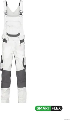 Produktbild von Dassy Malerlatzhose mit Kniepolstertaschen Tronix 400164 Gr. 53-STANDARD weiß/anthrazitgrau