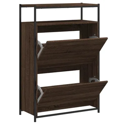 Produktbild von vidaXL Schuhschrank Braun Eichen-Optik 75x34x112 cm Holzwerkstoff