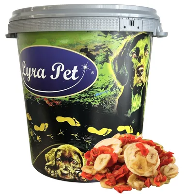 Produktbild von 5 kg Lyra Pet® Obst-Gemüse-Mix getrocknet in 30 L Tonne