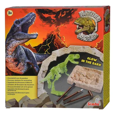 Zdjęcie produktu dla Simba Glow In The Dark T-Rex zestaw do wykopalisk, dinozaur, szkielet dinozaura, wykopaliska, zabawka, od 3 lat, 104342403