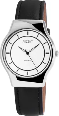 Produktbild von Akzent Herrenuhr mit Kunstlederionsarmband