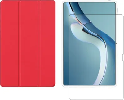 Produktbild von 2in1 Set für Huawei MatePad Pro 2021 12.6 Zoll Tablet mit Smartcover + Schutzglas mit Auto Sleep/Wake Magnetverschluss Hülle