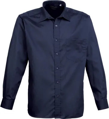 Immagine prodotto di Premier Workwear , Camicia da uomo in popeline a maniche lunghe , Navy , 46 (XXL/18)