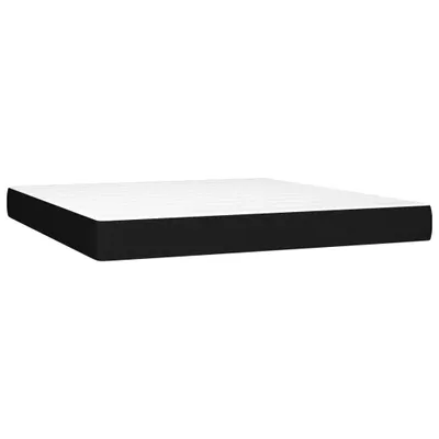 Image de vidaXL Matelas à ressorts ensachés Noir 160x200x20 cm Tissu