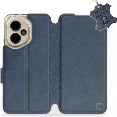 Zdjęcie produktu dla Skórzane etui na telefon Honor 400 5G, Mobiwear Leather, ciemnoniebieskie
