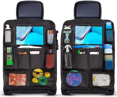 Produktbild von Auto Organizer, mit Tablet Halter, 2 Stück, Schwarz, für unterwegs