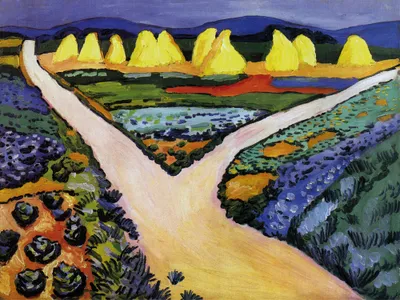 Obrázok produktu pre August Macke umelecká tlač obrazu - Zeleninové polia, 1911 (60 x 80 cm)