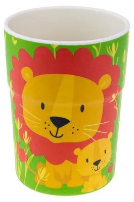 Produktbild von Bunter personalisierter Namens Kinderbecher Loewe