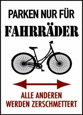 Produktbild von vianmo Holzschild 40x30 cm Parken nur für Fahrräder alle anderen
