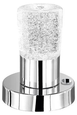 LED-Tischleuchte, Chrom, Kristallglas, 4,3 W, Touch-Dimmer