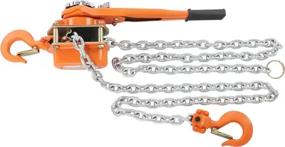 Produktbild von Hebel-Kettenzug - Ratschenzug - Tragkraft 1,5 t (1500 kg) - Hubhöhe 3 m - Für Lager & Werkstatt - Orange