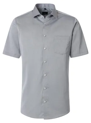 Produktbild von VENTI Herren Businesshemd Kurzarm Kent Modern-Fit Silber 40
