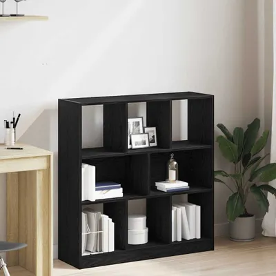 Zdjęcie produktu dla Maison Exclusive – regał na książki w kolorze czarnego dębu 97,5 x 29,5 x 100 cm Materiał drewnopochodny