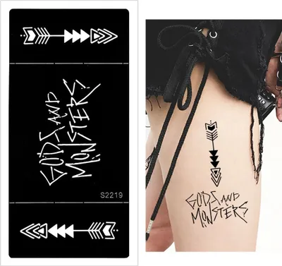 Produktbild von Henna Tattoo Schablone Airbrush Stencil Gods and Monsters Gothic
