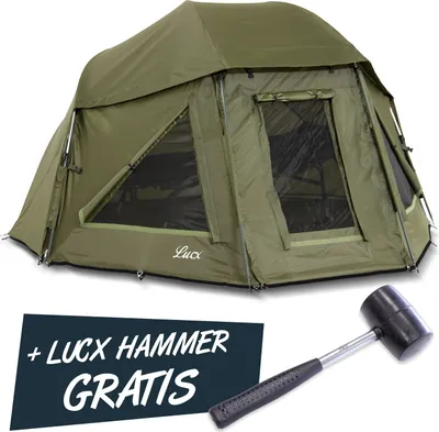 Produktbild von Lucx Wolf Brolly 60 Schirmzelt – wasserdichtes Angelzelt für 1 Mann mit 10.000 mm Wassersäule & herausnehmbarer Bodenplane