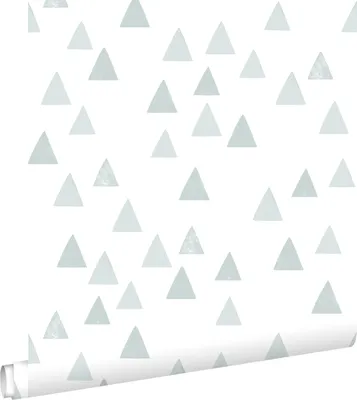 Obrázok produktu pre ESTAhome tapeta grafické trojuholníky sivá modrá 53 cm x 10,05 m