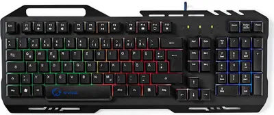 Produktbild von Nedis Gaming-Tastatur | RGB-Beleuchtung | USB 2.0 | Deutsches Layout | Metalldesign NE550671555