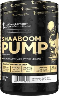 Produktbild von Kevin Levrone Shaaboom Pump Black Line 385 g Früchtepunsch / Trainingsbooster / Explosives Pre-Workout, entwickelt mit der Bodybuilder-Legende Kevin Levron