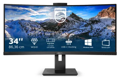 Zdjęcie produktu dla Philips 86,4cm (34,0") 346P1CRH 21:09 HDMI+DP+USB-C VA