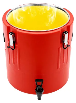 Produktbild von 5 Liter Isolierkanne mit Zapfhahn aus Edelstahl für Heißgetränke
