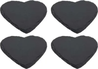 Obrázok produktu pre Podložka pod srdce z bridlice 10 cm sada 4