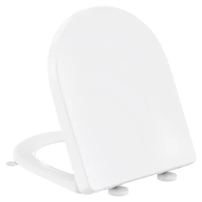 Immagine prodotto di Copertura per WC D-Form Softclose con sistema di chiusura rallentata e meccanismo di sgancio rapido - Bianco, rimovibile e facile da installare