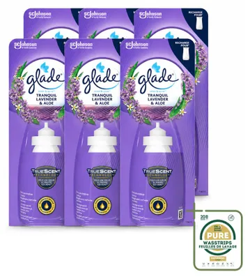 Obrázek produktu pro 6 kusů náplně do osvěžovače vzduchu Glade Sense & Spray – vůně levandule a aloe – 18 ml – balení
