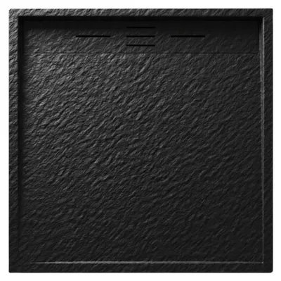 Obrázek produktu pro Granitan – sprchová vanička – 90 × 90 cm – černá – protiskluzová – sprcha – VIVA