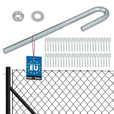 Produktbild von KOTARBAU® 50er Set Gewindespanner für Zäune M8 Spannschloss für Maschendrahtzaun offener Drahtspanner verzinkter Stahl