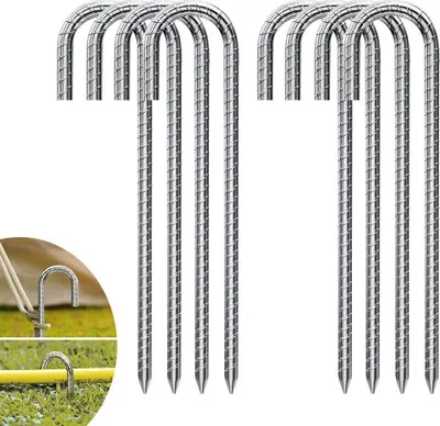 Immagine prodotto di 8 picchetti per tenda, picchetti da terra, picchetti zincati in acciaio da 30 cm