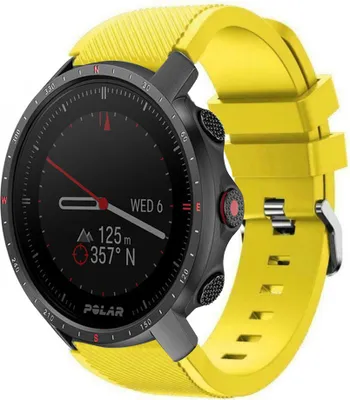 Produktbild von Strap-it Polar Grit X Pro Twill Silikonarmband (Gelb)