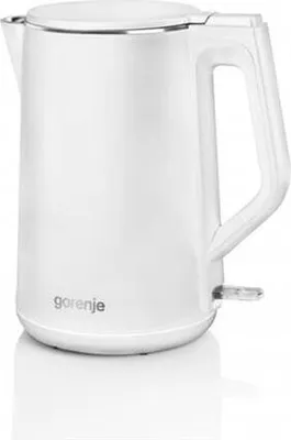 Produktbild von Gorenje | Wasserkocher | K15DWW | Elektrisch | 2200 W | 1,5 L | Kunststoff + Metall | 360 drehbarer Sockel | Wei