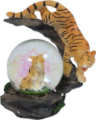 Produktbild von Glitzerkugel Tiger, braun,  Raubkatzen Schneekugel Tier Tiere Schneekugeln