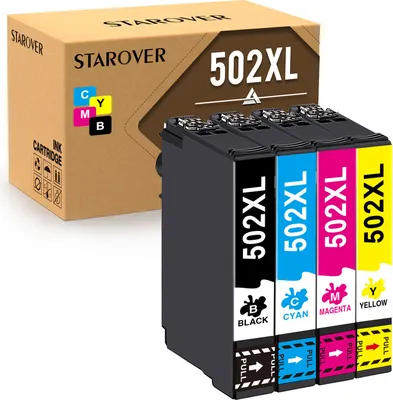 Produktbild von 4er Pack Epson 502xl multipack kompatibel Druckerpatronen für 502 Tintenpatrone für Epson Workforce WF-2860DWF WF-2865 DWF XP 5100 XP 5105