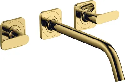 Immagine prodotto di hansgrohe AXOR Citterio Mitigeur lavabo 3 trous encastré pour montage mural avec bec verseur 226 mm, béqu'illes et rosaces, 34315990, 34315990