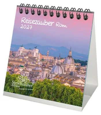Produktbild von Reisezauber Rom Tischkalender 10x10cm für 2027 Urlaub Mediterran Italien - Seelenzauber