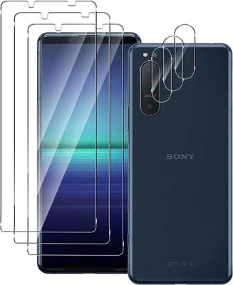 Produktbild von QULLOO Panzerglasfolie kompatibel mit Sony Xperia 5 II 5G - 9H Displayschutz + Kamera Schutzfolie