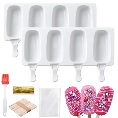 Cakesicle-Form Silikon 2er-Set mit Stäbchen & Tütchen