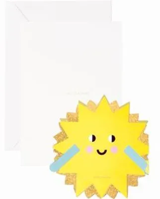 Image de Carte en zigzag « Happy Birthday », motif soleilMIX