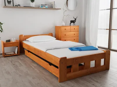 Obrázek produktu pro Postel Naomi zvýšená 90 x 200 cm, olše Rošt: Bez roštu, Matrace: Bez matrace