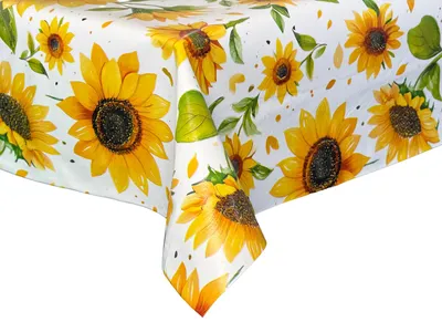 Produktbild von Wachstuch Wachstücher Tischdecke Abwaschbar Wasserdicht Gartentischdecke Gelbe Sonnenblumen Classico WF-7475A 100x140 cm