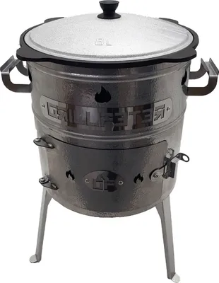Produktbild von Utschak Edelstahl Aidos Utschak Set mit Kazan aus Gusseisen 8L