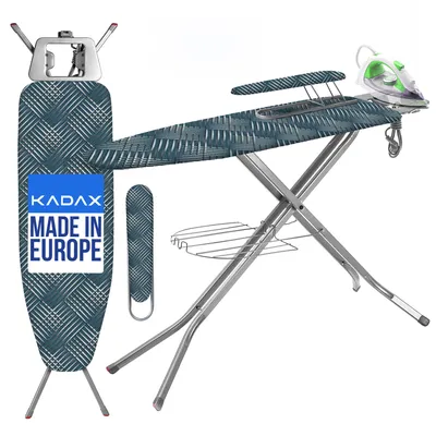 Obrázok produktu pre Žehliaca doska KADAX so zabudovaným predlžovacím káblom, skladacia žehliaca doska s držiakom kábla (zelená)