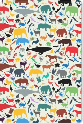 Produktbild von MuchoWow® Mauspad Mousepad Regenbogen - Tiere - Muster - Kinder 18x27 cm - Mousepads - Maus Mat - Pad - Mausunterlage