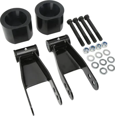 Imagen del producto de Kit de elevación de 3 pulgadas para la parte delantera, con separadores de 2 pulgadas, y kit de descenso para la parte trasera, compatible con Jeep Cherokee XJ de 1984 a 2001