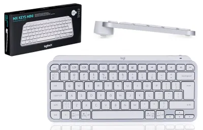 Image de Logitech MX Keys Mini Minimalist Wireless Illuminated Keyboard RF Wireless + Bluetooth QWERTY Anglais Gris