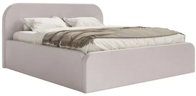 Produktbild von Selsey Umike - Polsterbett 180x200 mit wasserabweisendem Samtbezug, Graubeige