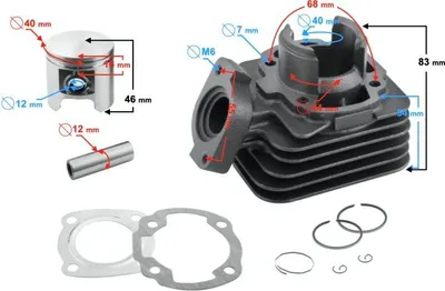 Produktbild von Moretti-Zylinder für 2T 50cc Buxy-Roller