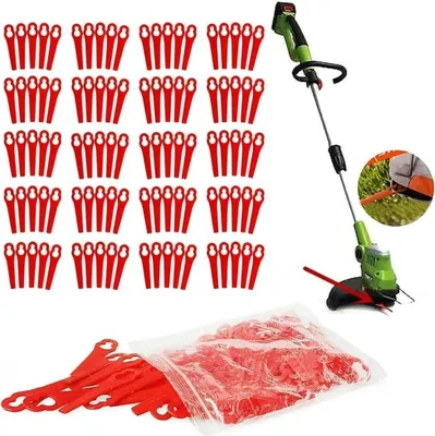 Produktbild von 120 Stück Rasentrimmer Ersatzmesser Kunststoff Trimmer Messer