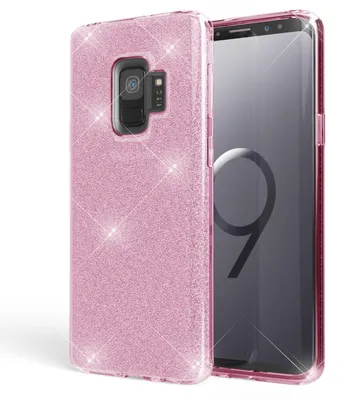 Zdjęcie produktu dla Etui na telefon Samsung Galaxy S9 od NALIA, brokatowe, smukłe etui ochronne w kolorze różowym